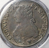 1776-L PCGS VF 25 France Louis XVI Ecu Crown Bayonne Mint Silver Coin (26022802C)