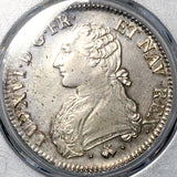 1779-L PCGS AU 53 France Louis XVI Ecu Crown Bayonne Mint Silver Coin POP 1/0 (26102502C)