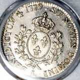 1779-L PCGS AU 53 France Louis XVI Ecu Crown Bayonne Mint Silver Coin POP 1/0 (26102502C)