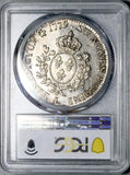 1779-L PCGS AU 53 France Louis XVI Ecu Crown Bayonne Mint Silver Coin POP 1/0 (26102502C)