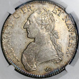 1779-M NGC AU 53 France Louis XVI Ecu Toulouse Mint Crown Pedigree Silver Coin POP 1/0 (26032902D)