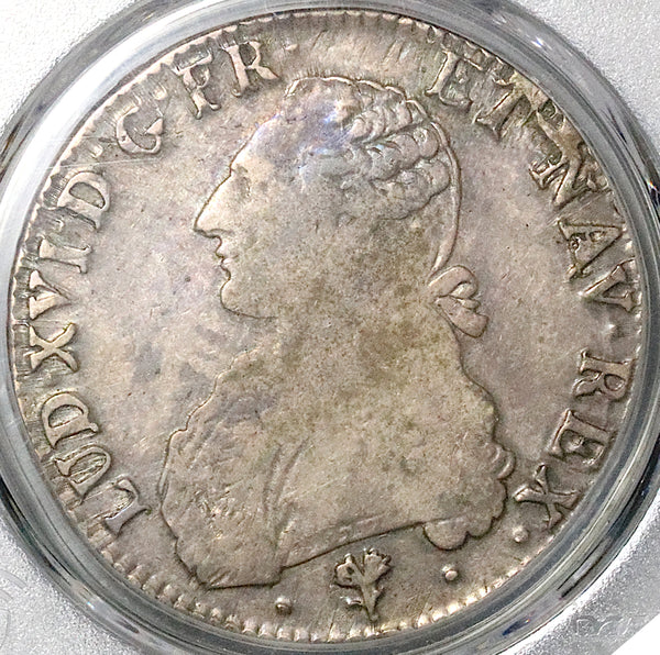 1784-L PCGS VF 20 France Louis XVI Ecu Crown Bayonne Coin POP 1/2 (23070803C)
