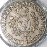 1784-L PCGS VF 20 France Louis XVI Ecu Crown Bayonne Coin POP 1/2 (23070803C)