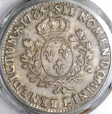 1784-L PCGS VF 20 France Louis XVI Ecu Crown Bayonne Coin POP 1/2 (23070803C)