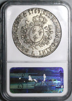 1785-L NGC AU 55 WINGS France Louis XVI Ecu Bayonne Mint Silver Coin (23100605C)