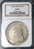 1786-L NGC AU 50 France Louis XVI Ecu Crown Bayonne Mint Silver Coin (24021802C)