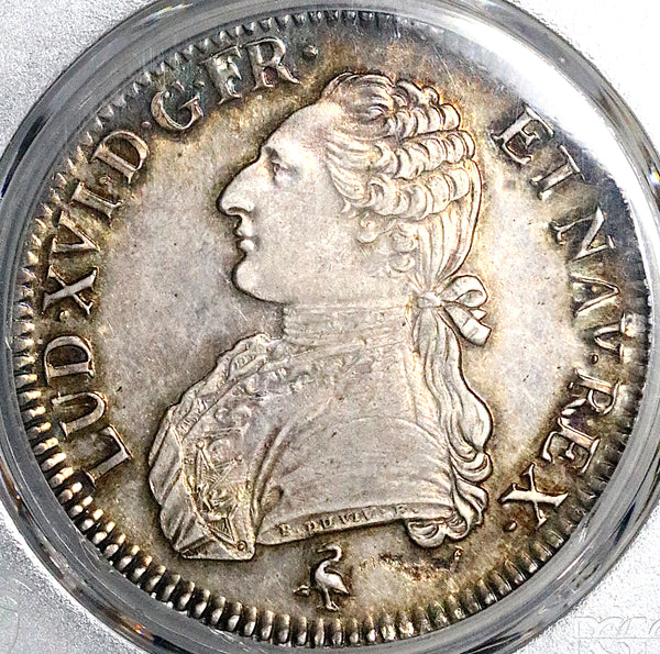 1791-A PCGS MS 63 France Louis XVI Ecu Paris Mint Silver Coin POP 3/0 (25102401C)