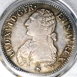 1791-A PCGS MS 63 France Louis XVI Ecu Paris Mint Silver Coin POP 3/0 (25102401C)