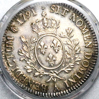1791-A PCGS MS 63 France Louis XVI Ecu Paris Mint Silver Coin POP 3/0 (25102401C)