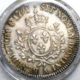 1791-A PCGS MS 63 France Louis XVI Ecu Paris Mint Silver Coin POP 3/0 (25102401C)