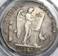 1793-L PCGS XF 40 France Louis XVI Ecu Constitution Bayonne Silver Coin POP 1/2 (23062401D)