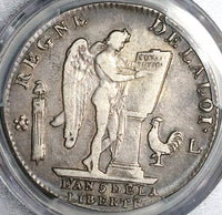 1793-L PCGS XF 40 France Louis XVI Ecu Constitution Bayonne Silver Coin POP 1/2 (23062401D)