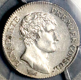 1803-A PCGS AU 58 France 1 Franc An 12 Napoleon I Paris Silver Coin (26082503C)