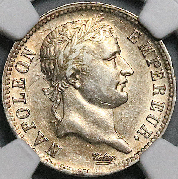 1810-A NGC AU 50 France Napoleon 1 Franc Paris Mint Silver Coin POP 1/5 (24072801C)