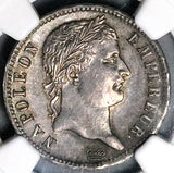 1811-B NGC MS 62 France Napoleon 1 Franc Rouen Mint Rare Silver Coin POP 2/0 (26022501C)