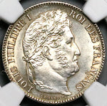 1846-B NGC MS 63 France 1 Franc Louis Philippe Rouen SIlver Coin POP 1/0 (24022102C)