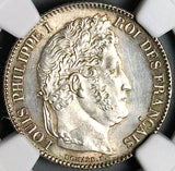 1846-B NGC MS 63 France 1 Franc Louis Philippe Rouen SIlver Coin POP 1/0 (24022102C)
