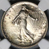 1904 NGC MS63  France 1 Franc Sower Semeuse Paris Mint Silver Coin (25120602C)