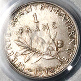 1910 PCGS MS 65 France 1 Franc Sower Mint State Paris Gem Silver Coin (26011101C)