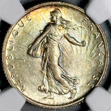 1911 NGC MS 65 France 1 Franc Sower Paris Gem Silver Coin POP 3/0 (26072601D)