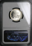 1917 NGC MS 66 France 1 Franc Sower Mint State WW I Silver Coin (24053102C)