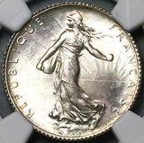 1919 NGC MS 65 France 1 Franc Sower Silver Gem Mint State Paris Coin (23110601C)