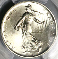 1972 PCGS SP 68 France 1 Franc Piefort Specimen Rare 150 Minted COA Silver Coin (25081101C)
