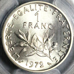 1972 PCGS SP 68 France 1 Franc Piefort Specimen Rare 150 Minted COA Silver Coin (25081101C)