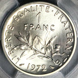 1972 PCGS SP 68 France 1 Franc Piefort Specimen Rare 150 Minted COA Silver Coin (25081101C)