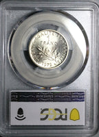 1972 PCGS SP 68 France 1 Franc Piefort Specimen Rare 150 Minted COA Silver Coin (25081101C)