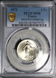 1972 PCGS SP 68 France 1 Franc Piefort Specimen Rare 150 Minted COA Silver Coin (25081101C)