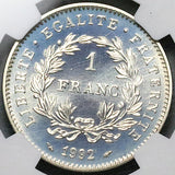 1992 NGC MS 67 France 1 Franc Republic Bicentennial Silver Coin POP 2/4 (25122001C)