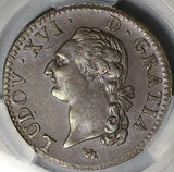 1791-A PCGS MS 62 France Sol Louis XVI Paris Mint Royal Copper Coin POP 1/1 (25072403C)