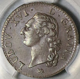 1791-A PCGS MS 62 France Sol Louis XVI Paris Mint Royal Copper Coin POP 1/1 (25072403C)