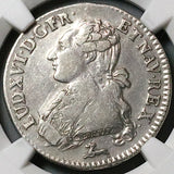 1786-R NGC VF France 24 Sols Louis XVI 1/5 Ecu Greyhound 87k Coin (23072002C)