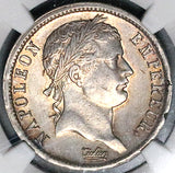 1813-Q NGC AU 55 France 2 Francs Napoleon I Perpignan Silver Coin POP 1/0 (24061602C)