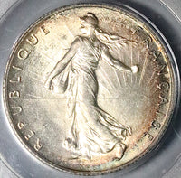 1912 PCGS MS 64 France 2 Francs Semeuse Sower Silver Coin POP 6/1 (24040903C)