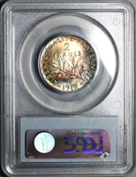 1912 PCGS MS 64 France 2 Francs Semeuse Sower Silver Coin POP 6/1 (24040903C)
