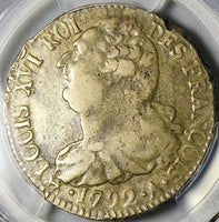 1792-A PCGS VF 30 France Louis XVI 2 Sols Constitution Paris Mint Coin (25100204C)