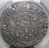 1576 PCGS VF 35 France Henry III 2 Sol Parisis Silver Coin POP 1/0 (23091002C)