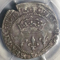 1576 PCGS VF 35 France Henry III 2 Sol Parisis Silver Coin POP 1/0 (23091002C)