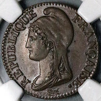 1795-A NGC MS 63 France 5 Centimes L'an 4 Directoire Paris Mint Coin (25071602C)