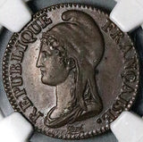 1795-A NGC MS 63 France 5 Centimes L'an 4 Directoire Paris Mint Coin (25071602C)