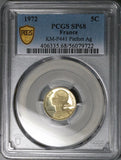 1972 PCGS SP 68 France 5 Centimes Piefort Specimen Paris Silver Mintage 150 Coin (25060103C)