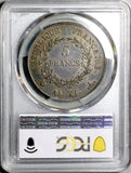 1802-A PCGS AU 58 France 5 Francs Napoleon I Consul An 11 Silver Coin (29080301C)