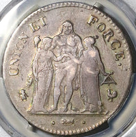 1802-A PCGS VF 30 France An 11 5 Francs No Star Consulat Hercules Silver Coin (25100701D)
