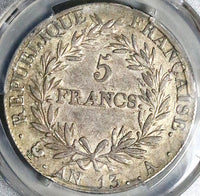 1804-A PCGS XF 45 France 5 Francs Napoleon I An 13 Paris Mint Coin (25042201C)