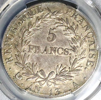 1804-A PCGS XF 45 France 5 Francs Napoleon I An 13 Paris Mint Coin (25042201C)