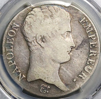 1804-M PCGS F 15 France Napoleon 5 Francs An 13 Empire Toulouse Silver Coin (25081802C)
