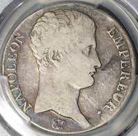 1804-M PCGS F 15 France Napoleon 5 Francs An 13 Empire Toulouse Silver Coin (25081802C)